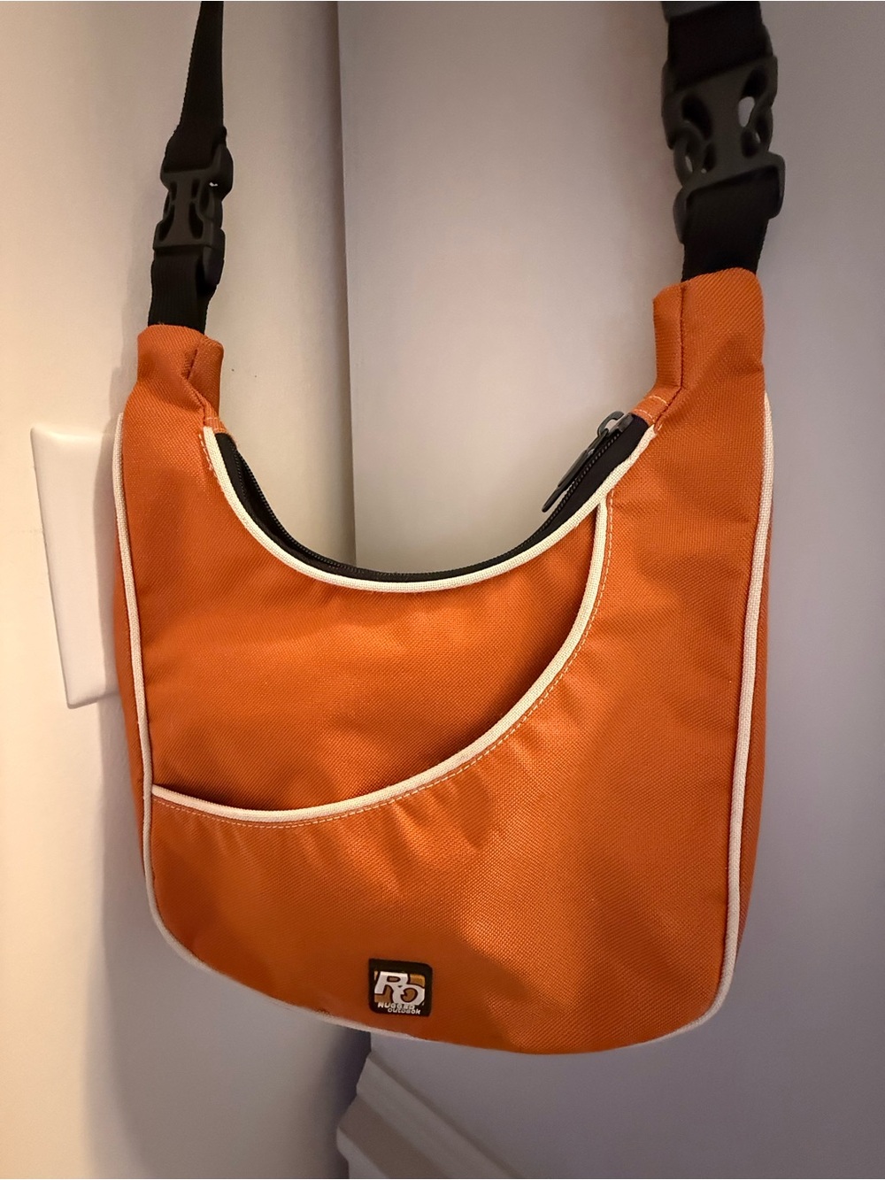 Rugged Outback Orange Black Crossbody Sling Bag Purse Satchel